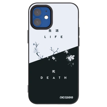Picasee fekete szilikon tok az alábbi mobiltelefonokra Apple iPhone 12 mini - Life - Death