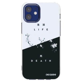 Picasee átlátszó szilikon tok az alábbi mobiltelefonokra Apple iPhone 12 mini - Life - Death
