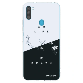Picasee átlátszó szilikon tok az alábbi mobiltelefonokra Samsung Galaxy M11 - Life - Death