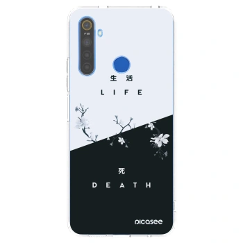 Picasee átlátszó szilikon tok az alábbi mobiltelefonokra Realme 5 - Life - Death