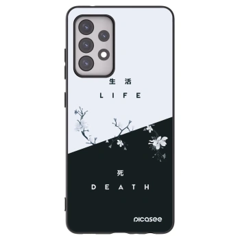 Picasee fekete szilikon tok az alábbi mobiltelefonokra Samsung Galaxy A52 5G A525F - Life - Death