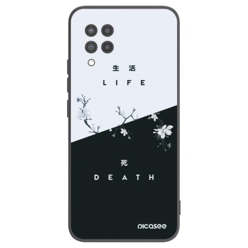Picasee fekete szilikon tok az alábbi mobiltelefonokra Samsung Galaxy A42 A426B - Life - Death