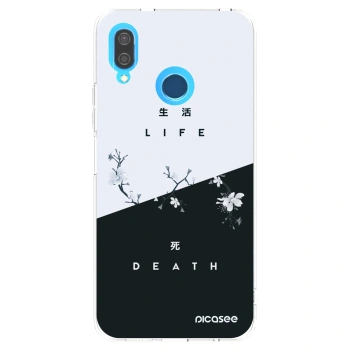 Picasee átlátszó szilikon tok az alábbi mobiltelefonokra Huawei P20 Lite - Life - Death