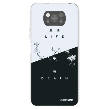Picasee fekete szilikon tok az alábbi mobiltelefonokra Xiaomi Poco X3 Pro - Life - Death