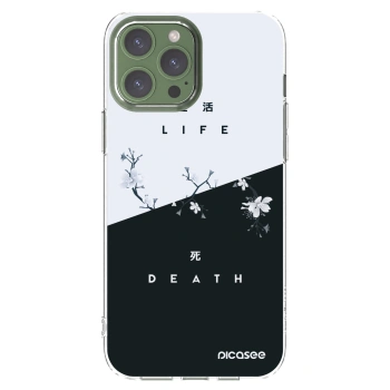 Picasee átlátszó szilikon tok az alábbi mobiltelefonokra Apple iPhone 13 Pro Max - Life - Death