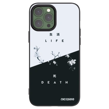 Picasee fekete szilikon tok az alábbi mobiltelefonokra Apple iPhone 13 Pro Max - Life - Death