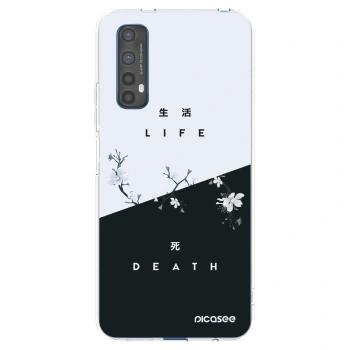 Picasee átlátszó szilikon tok az alábbi mobiltelefonokra Realme 7 - Life - Death