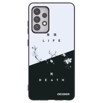 Picasee fekete szilikon tok az alábbi mobiltelefonokra Samsung Galaxy A52s 5G A528B - Life - Death
