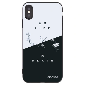 Picasee fekete szilikon tok az alábbi mobiltelefonokra Apple iPhone XS Max - Life - Death