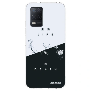 Picasee átlátszó szilikon tok az alábbi mobiltelefonokra Realme 8 5G - Life - Death