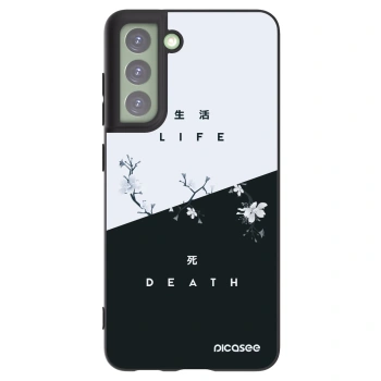 Picasee fekete szilikon tok az alábbi mobiltelefonokra Samsung Galaxy S21 FE 5G - Life - Death
