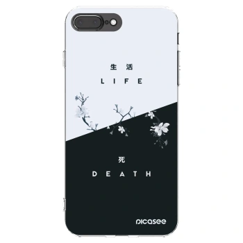 Picasee átlátszó szilikon tok az alábbi mobiltelefonokra Apple iPhone 7 Plus - Life - Death