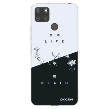 Picasee átlátszó szilikon tok az alábbi mobiltelefonokra Realme C21Y - Life - Death