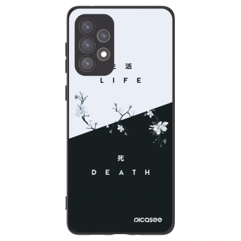 Picasee fekete szilikon tok az alábbi mobiltelefonokra Samsung Galaxy A73 5G - Life - Death
