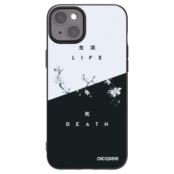 Picasee fekete szilikon tok az alábbi mobiltelefonokra Apple iPhone 15 Plus - Life - Death