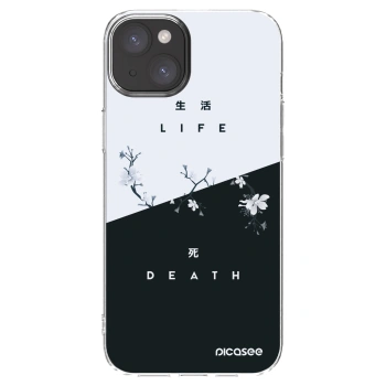 Picasee átlátszó szilikon tok az alábbi mobiltelefonokra Apple iPhone 15 Plus - Life - Death