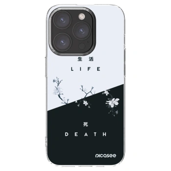 Picasee átlátszó szilikon tok az alábbi mobiltelefonokra Apple iPhone 15 Pro - Life - Death