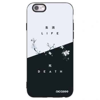 Picasee fekete szilikon tok az alábbi mobiltelefonokra Apple iPhone 6/6S - Life - Death
