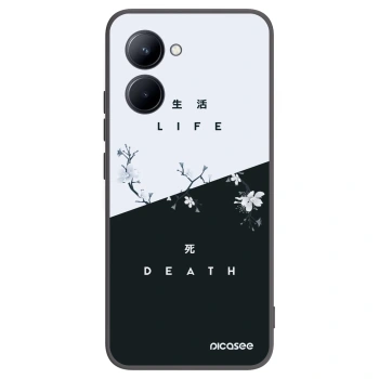 Picasee fekete szilikon tok az alábbi mobiltelefonokra Realme C33 (2023) - Life - Death