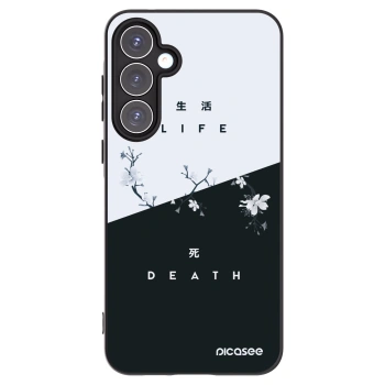 Picasee fekete szilikon tok az alábbi mobiltelefonokra Samsung Galaxy A55 5G A556B - Life - Death