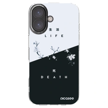 Picasee átlátszó szilikon tok az alábbi mobiltelefonokra Apple iPhone 16 - Life - Death