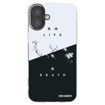 Picasee átlátszó szilikon tok az alábbi mobiltelefonokra Apple iPhone 16 Plus - Life - Death