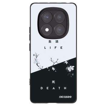 Picasee fekete szilikon tok az alábbi mobiltelefonokra Xiaomi Redmi Note 14 Pro 5G - Life - Death