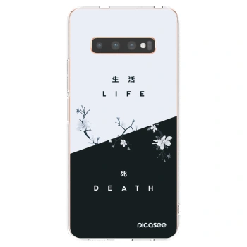 Picasee átlátszó szilikon tok az alábbi mobiltelefonokra Samsung Galaxy S10 Plus G975 - Life - Death
