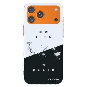 Picasee átlátszó szilikon tok az alábbi mobiltelefonokra Apple iPhone 17 Pro Max - Life - Death
