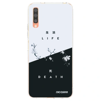 Picasee átlátszó szilikon tok az alábbi mobiltelefonokra Samsung Galaxy A70 A705F - Life - Death