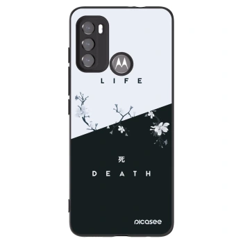 Picasee fekete szilikon tok az alábbi mobiltelefonokra Motorola Edge 60 5G - Life - Death