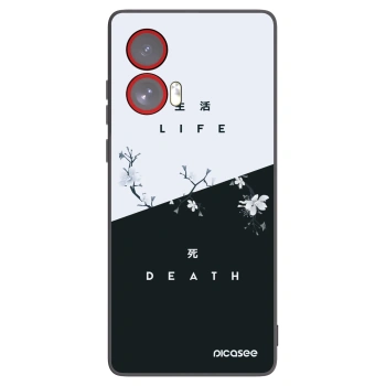Picasee fekete szilikon tok az alábbi mobiltelefonokra Motorola Edge 50 Fusion - Life - Death