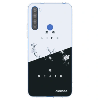Picasee átlátszó szilikon tok az alábbi mobiltelefonokra Xiaomi Redmi Note 8T - Life - Death