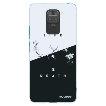 Picasee fekete szilikon tok az alábbi mobiltelefonokra Xiaomi Redmi Note 9 - Life - Death