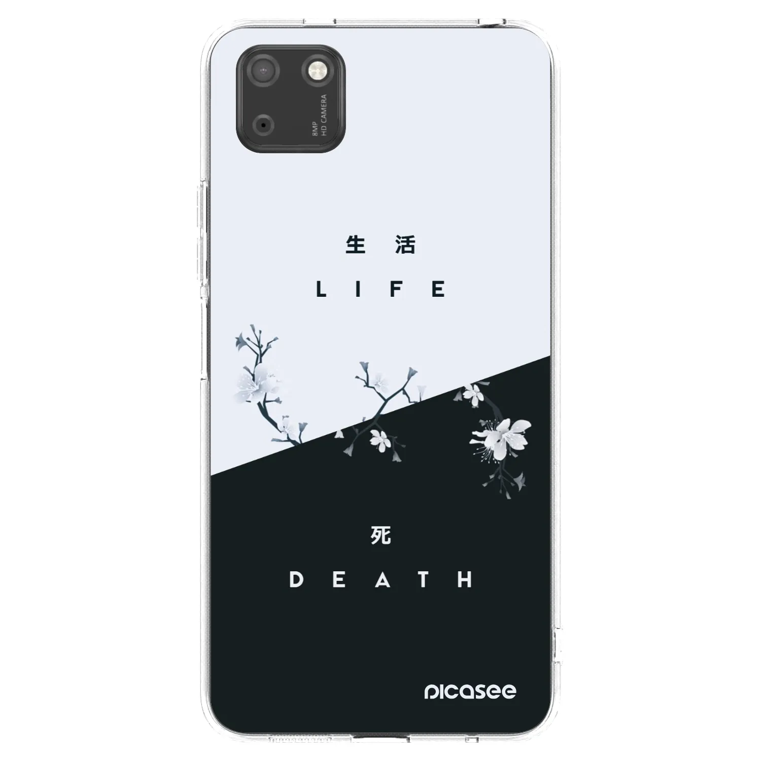 Picasee átlátszó szilikon tok az alábbi mobiltelefonokra Huawei Y5P - Life - Death