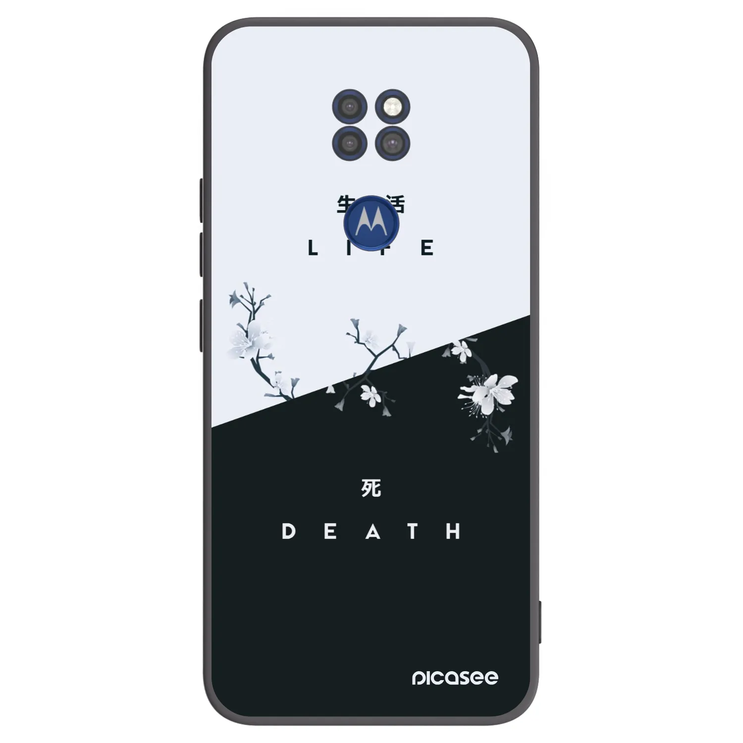 Picasee fekete szilikon tok az alábbi mobiltelefonokra Motorola Moto G9 Play - Life - Death