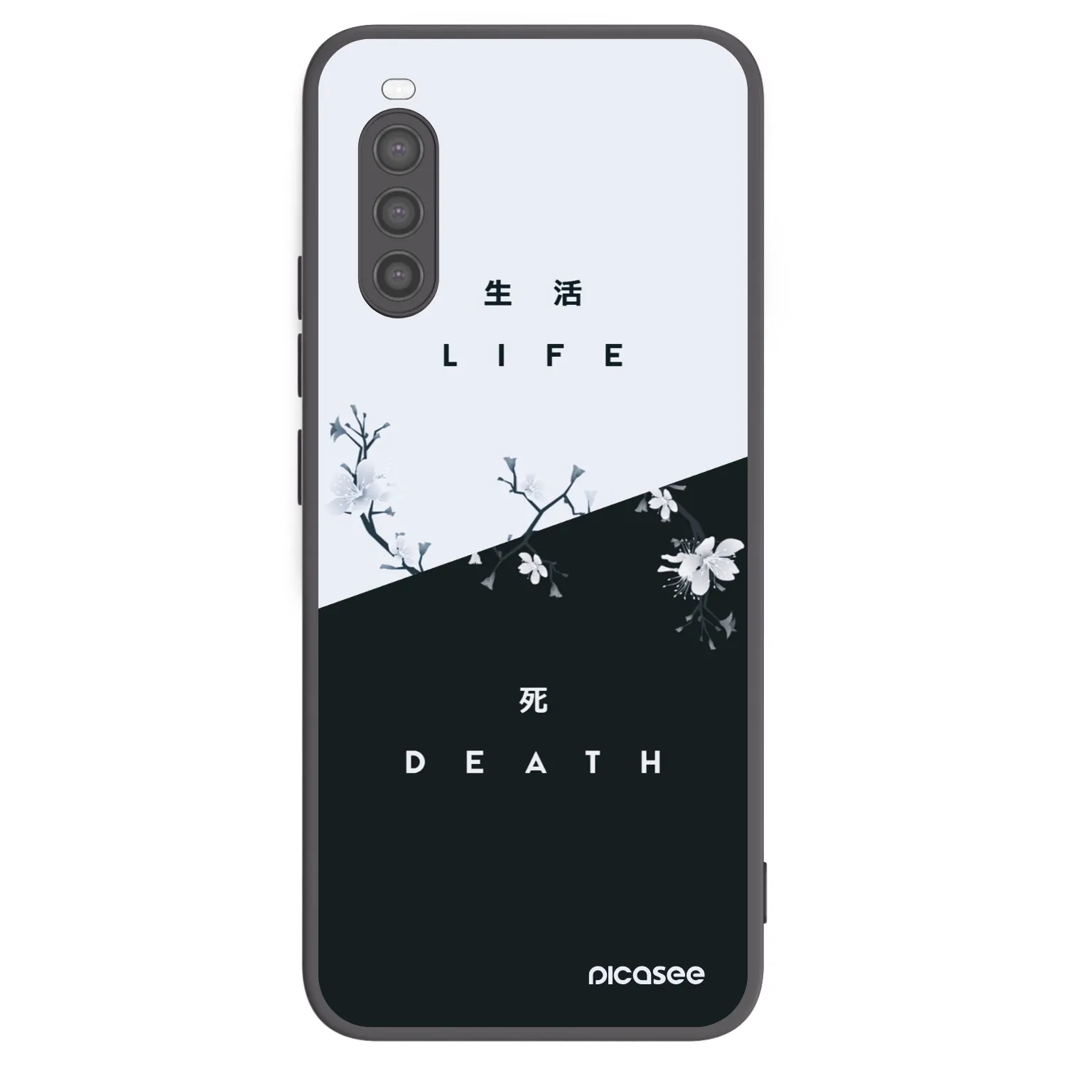 Picasee fekete szilikon tok az alábbi mobiltelefonokra Sony Xperia 10 II - Life - Death