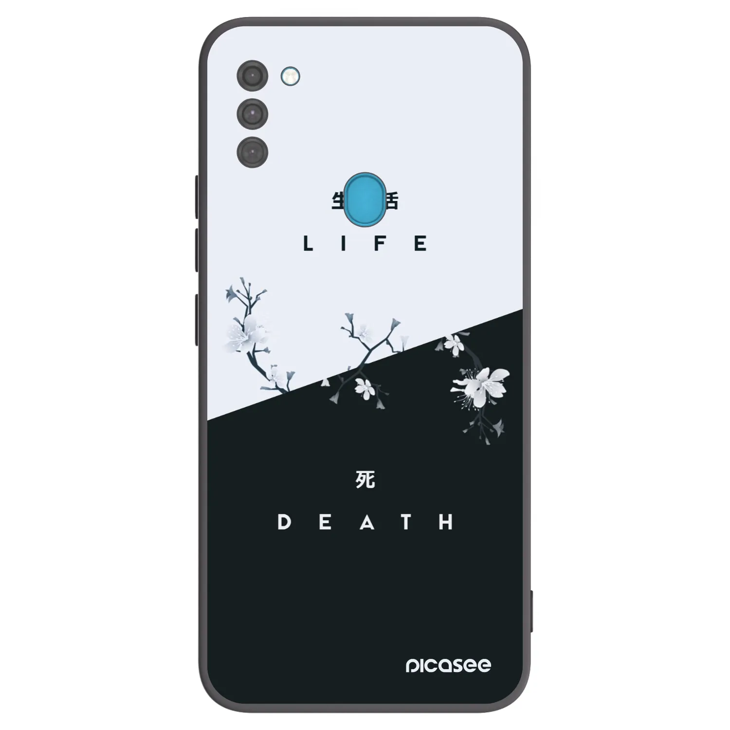 Picasee fekete szilikon tok az alábbi mobiltelefonokra Samsung Galaxy M11 - Life - Death
