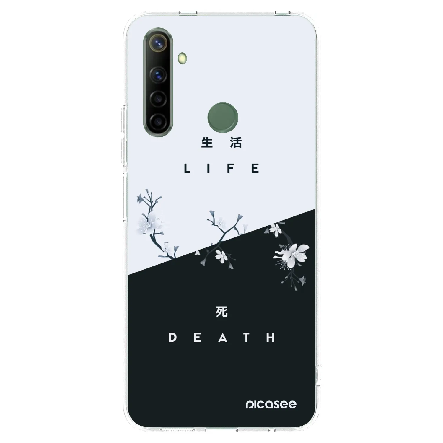 Picasee átlátszó szilikon tok az alábbi mobiltelefonokra Realme 6i - Life - Death