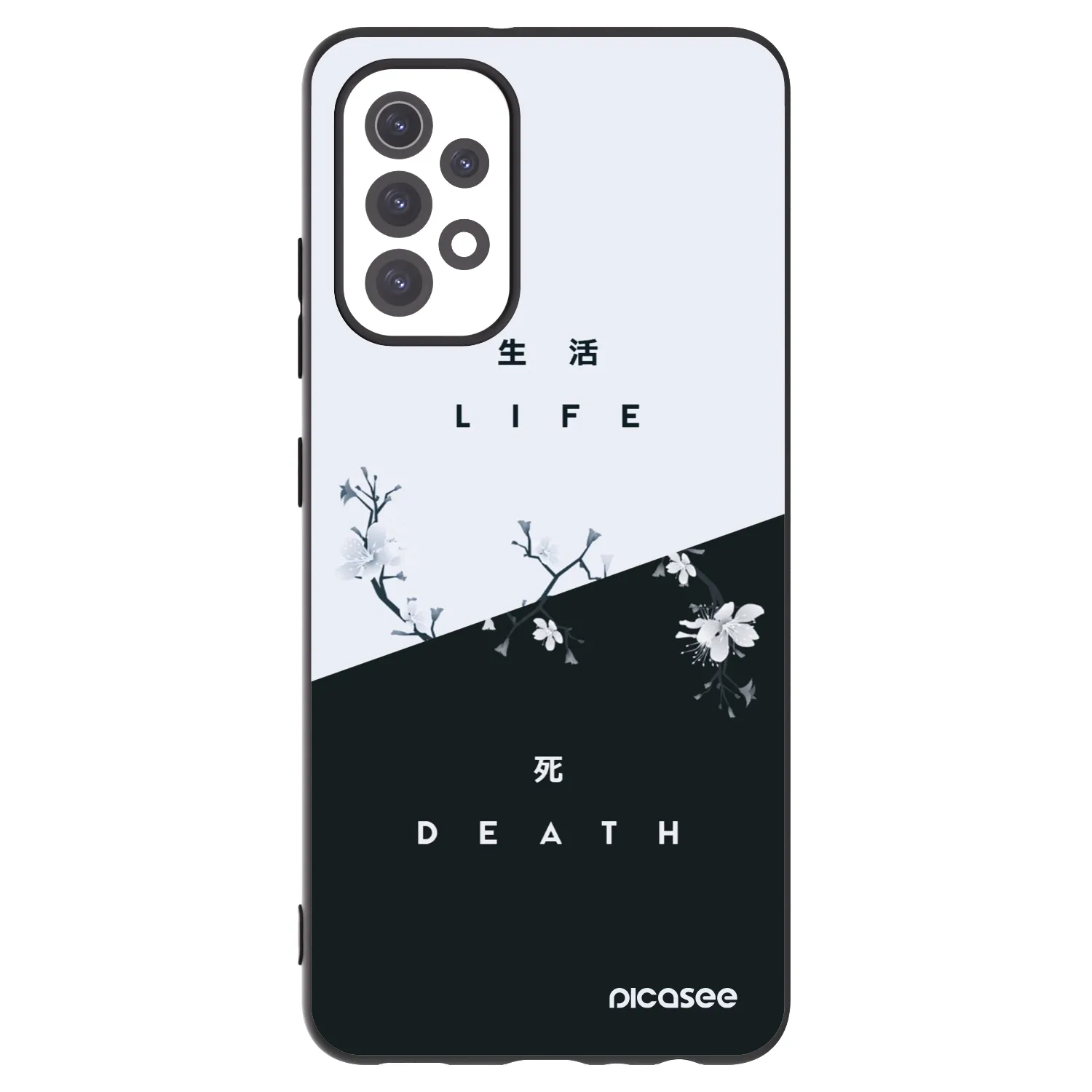 Picasee fekete szilikon tok az alábbi mobiltelefonokra Samsung Galaxy A32 5G A326B - Life - Death