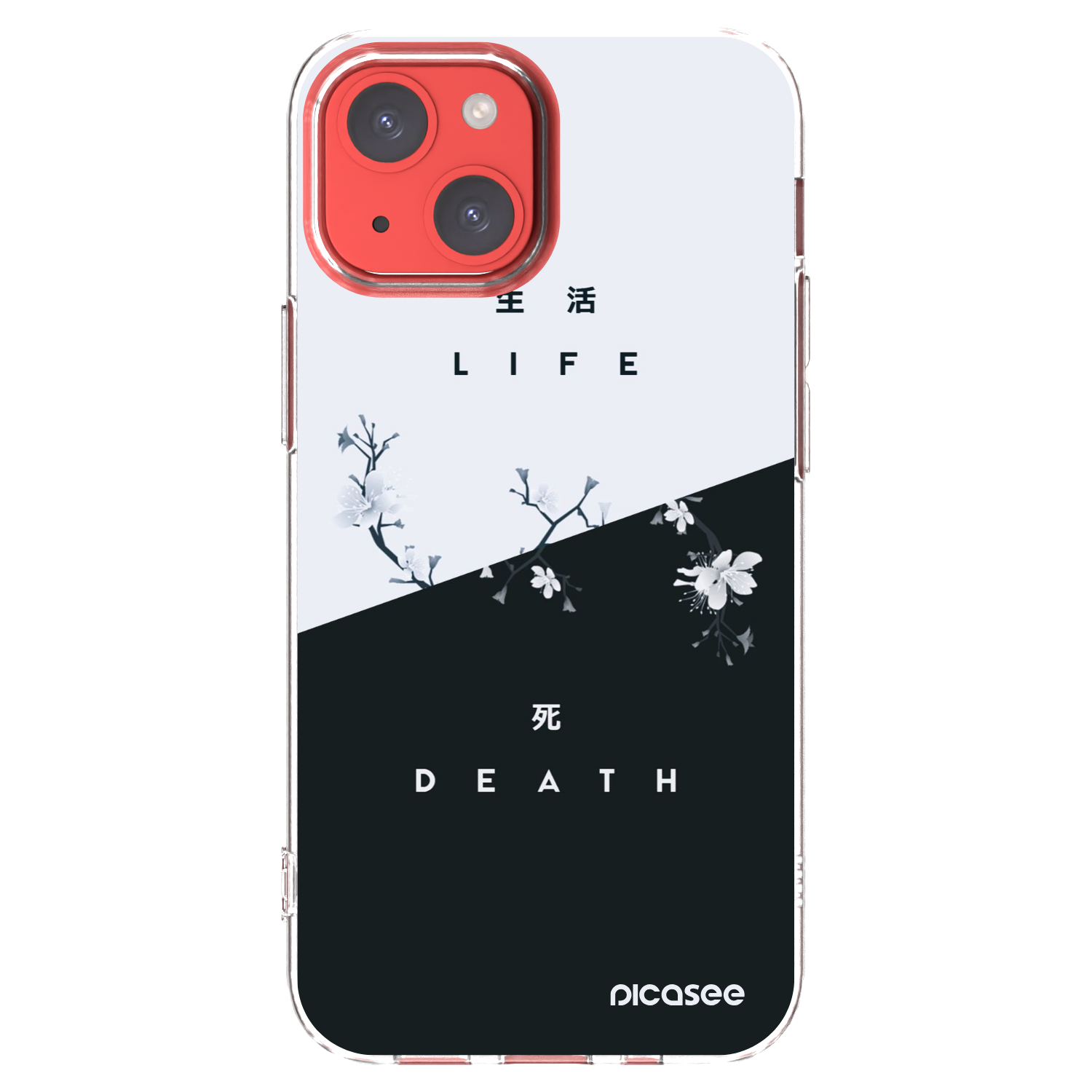Picasee átlátszó szilikon tok az alábbi mobiltelefonokra Apple iPhone 13 mini - Life - Death