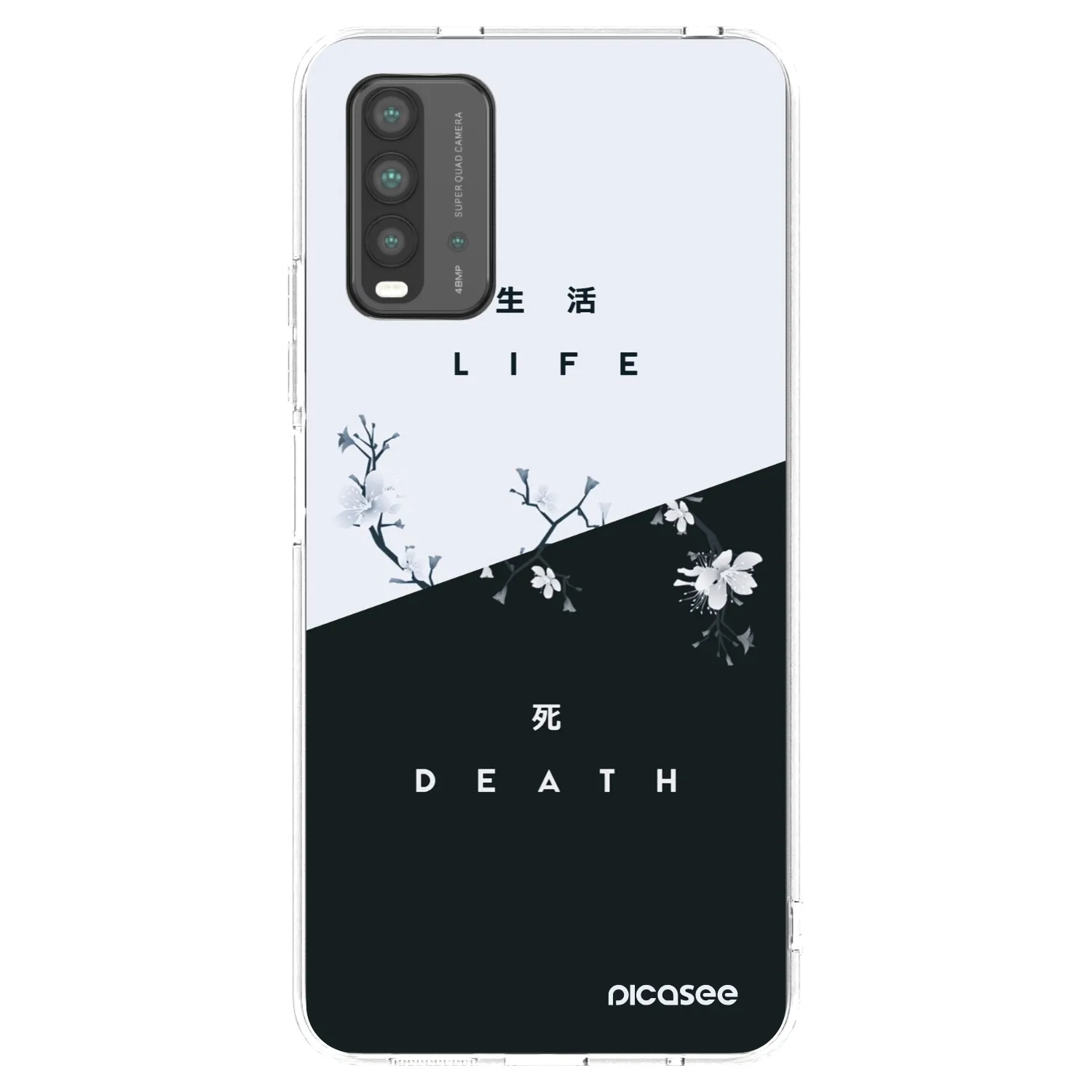 Picasee fekete szilikon tok az alábbi mobiltelefonokra Xiaomi Redmi 9T - Life - Death