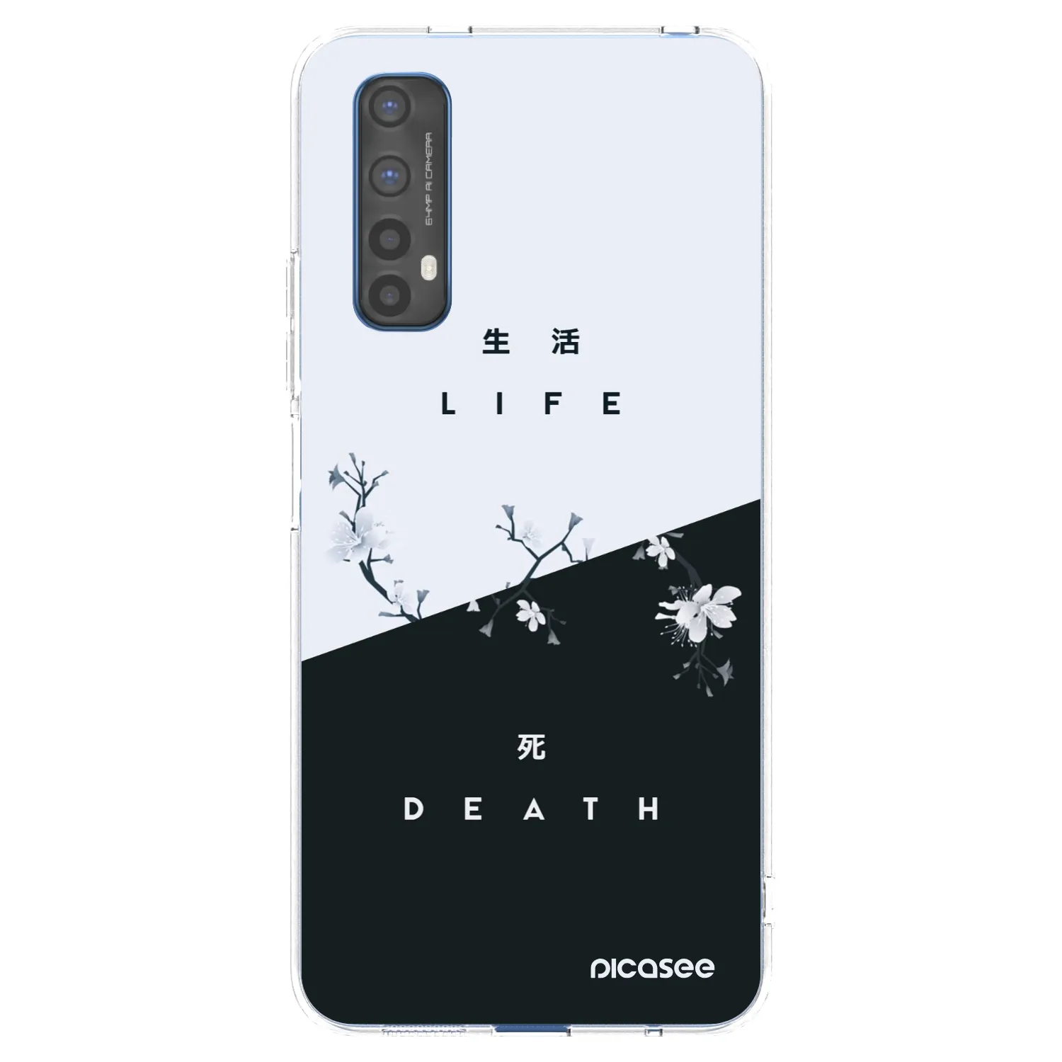 Picasee átlátszó szilikon tok az alábbi mobiltelefonokra Realme 7 - Life - Death