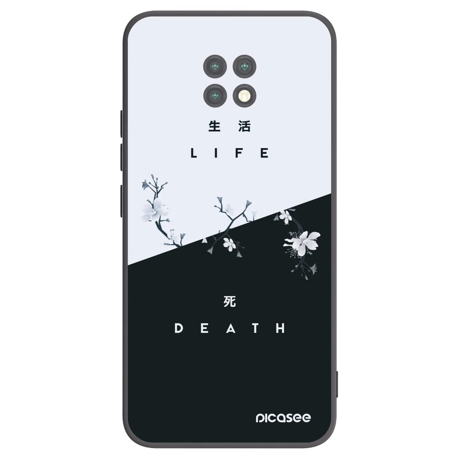 Picasee fekete szilikon tok az alábbi mobiltelefonokra Xiaomi Redmi Note 9T - Life - Death
