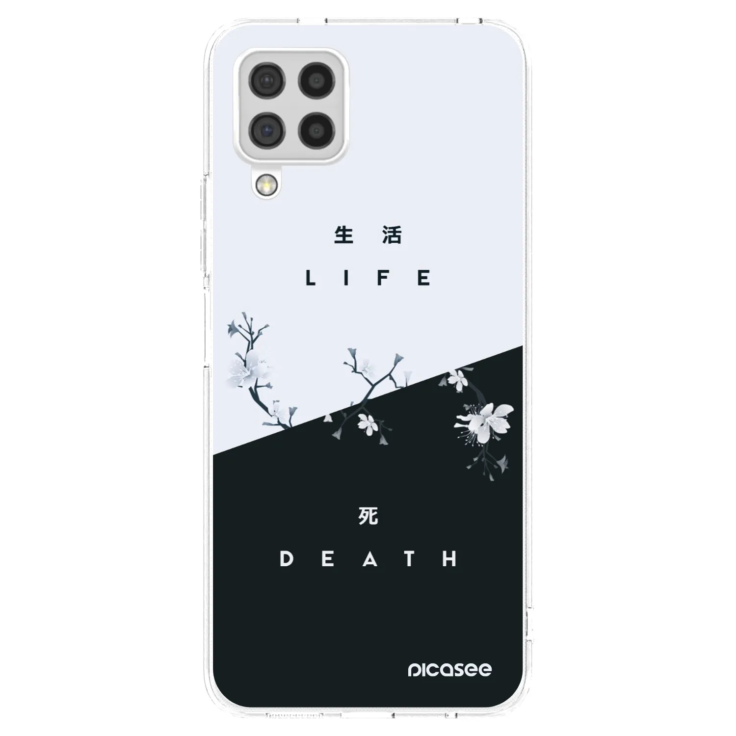 Picasee átlátszó szilikon tok az alábbi mobiltelefonokra Samsung Galaxy A22 A225F 4G - Life - Death