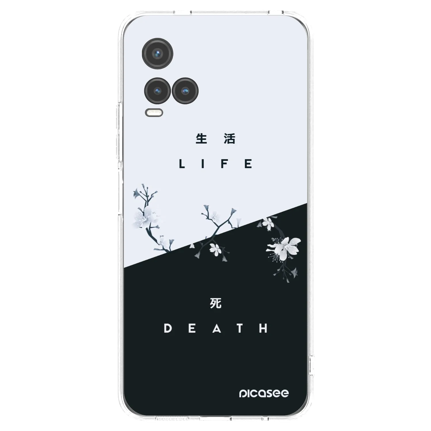 Picasee átlátszó szilikon tok az alábbi mobiltelefonokra Vivo Y33s - Life - Death