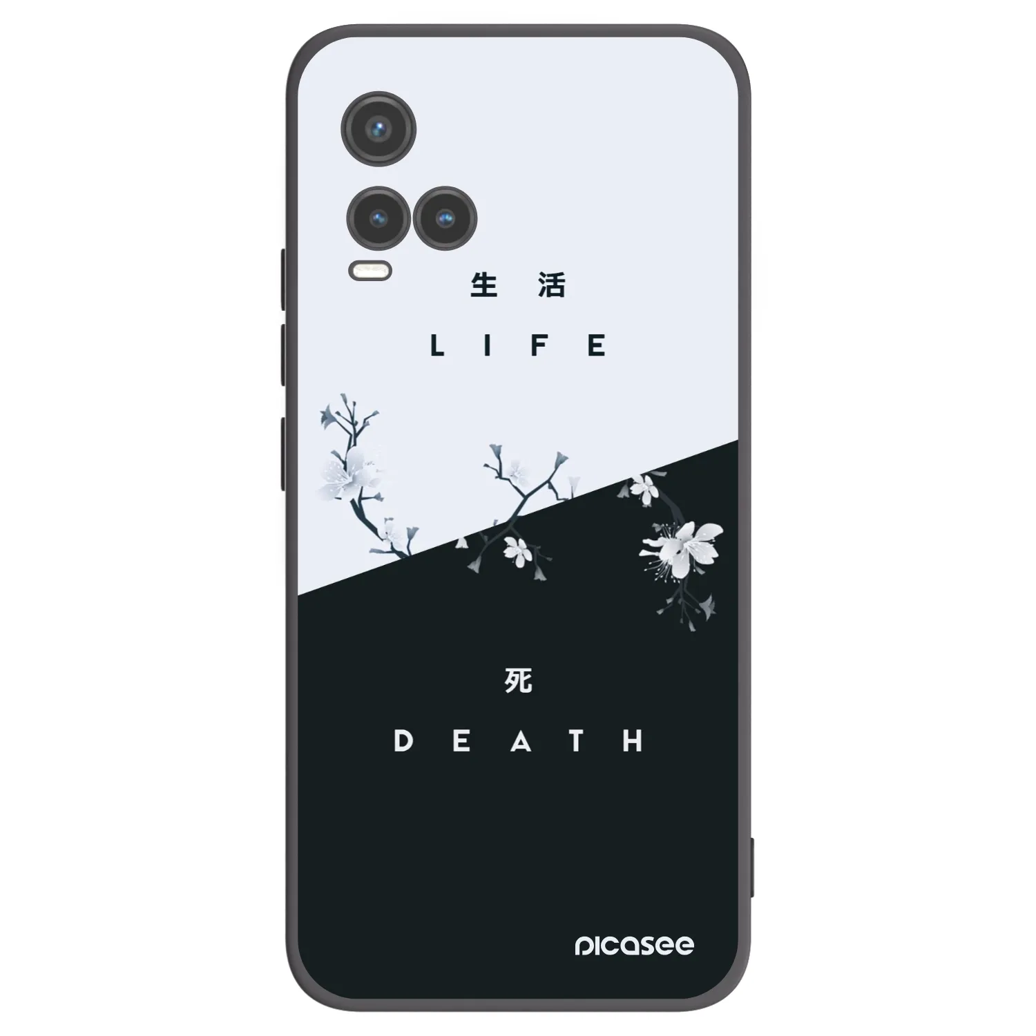 Picasee fekete szilikon tok az alábbi mobiltelefonokra Vivo Y33s - Life - Death