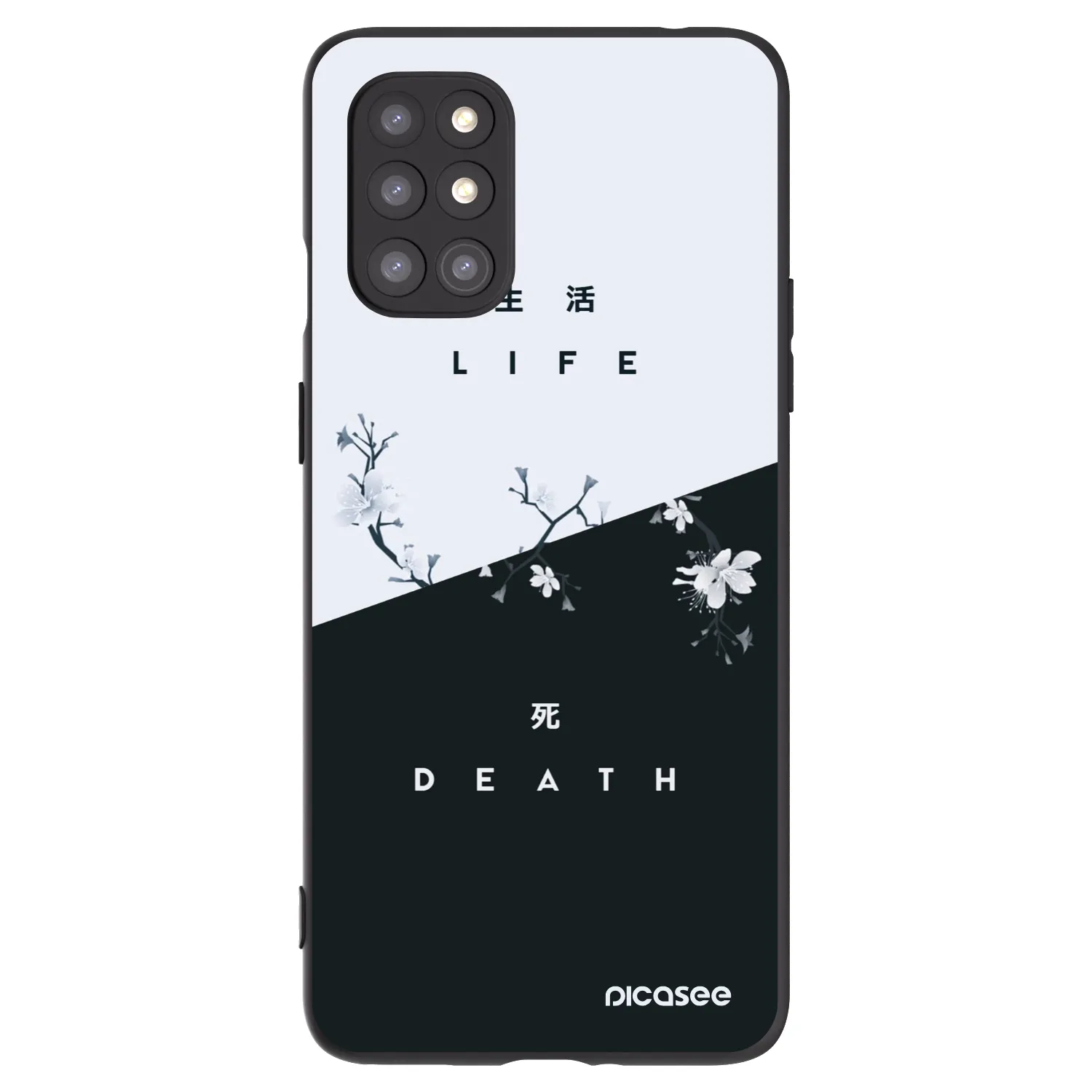Picasee fekete szilikon tok az alábbi mobiltelefonokra OnePlus 8T - Life - Death