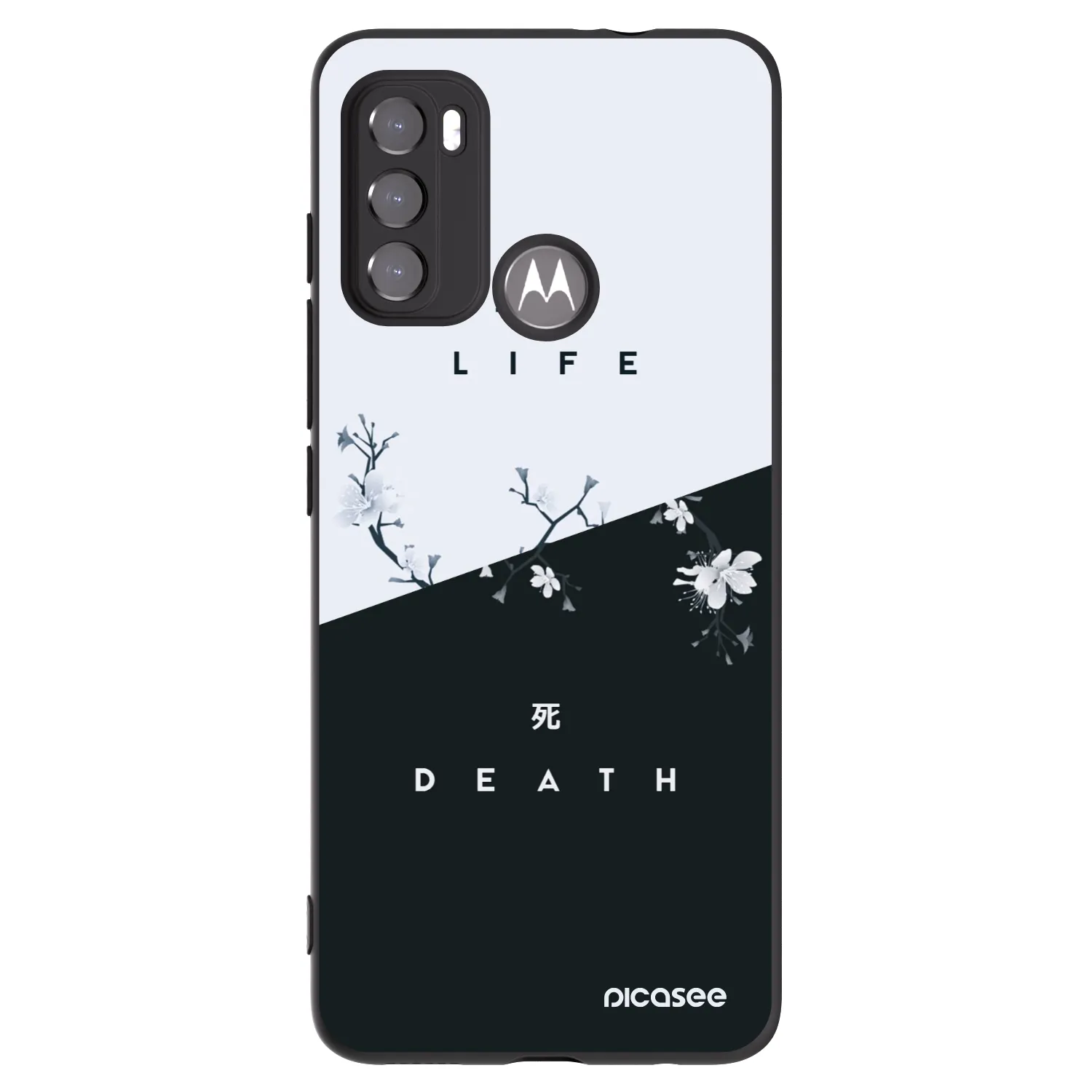 Picasee fekete szilikon tok az alábbi mobiltelefonokra Motorola Moto G60 - Life - Death