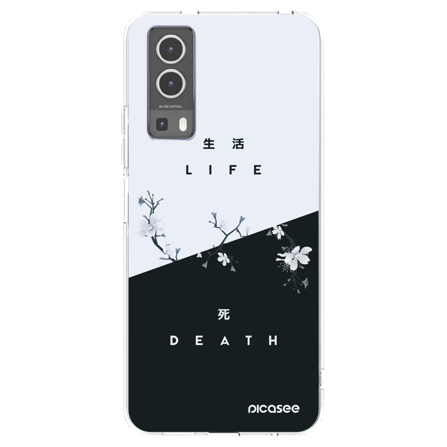 Picasee átlátszó szilikon tok az alábbi mobiltelefonokra Vivo Y72 5G - Life - Death